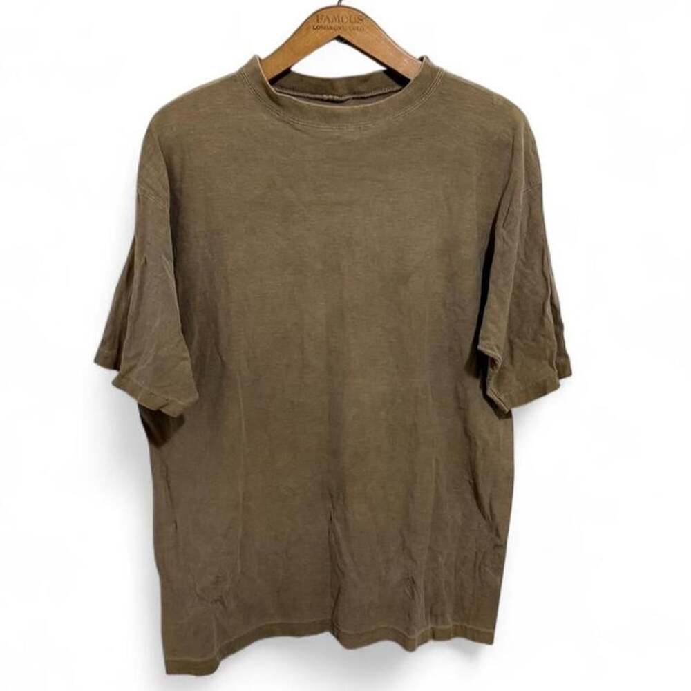 Vintage Textured Slub T-Shirt Size XL Brown Short Sleeve Crewneck - Picture 2 of 5